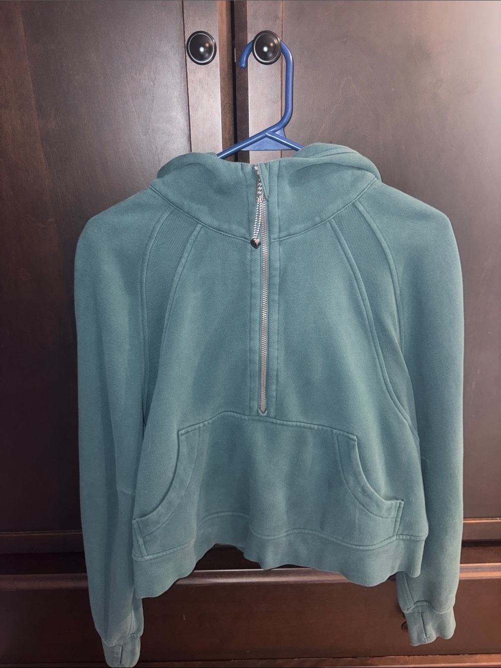 Dark green Teal Half-Zip lululemon Scuba - Picture 1 of 2